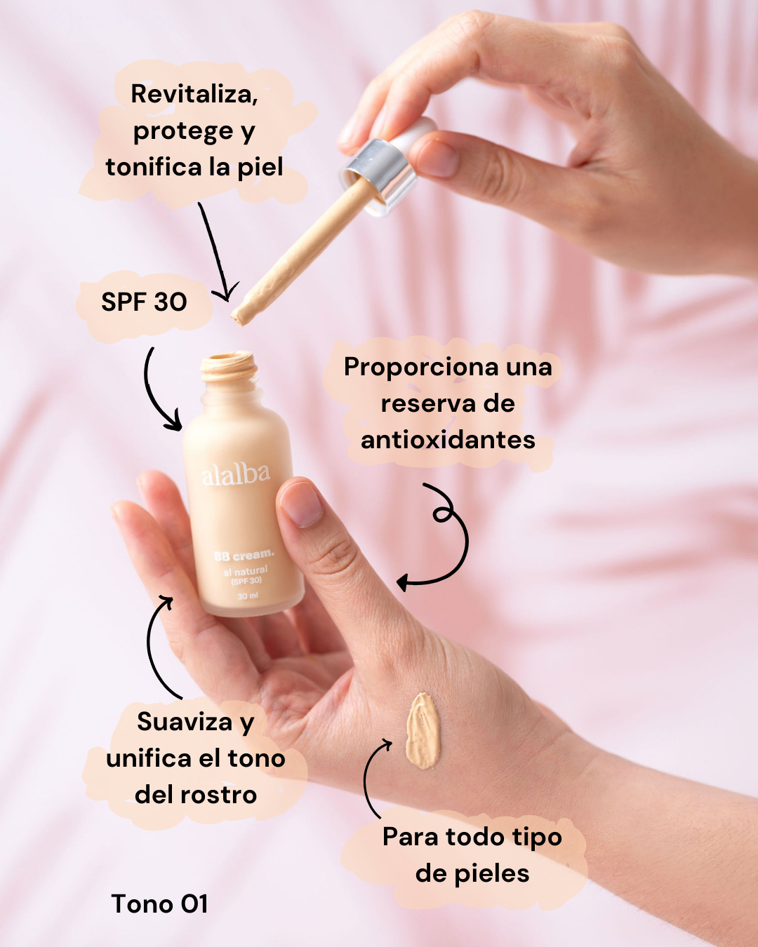 BB Cream Tono 01 | SPF 30 | Todo tipo de pieles | 30 ml
