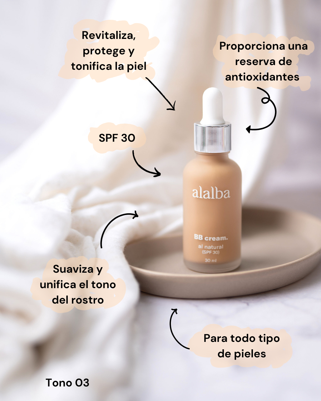 BB Cream Tono 03 | SPF 30 | Todo tipo de pieles | 30 ml